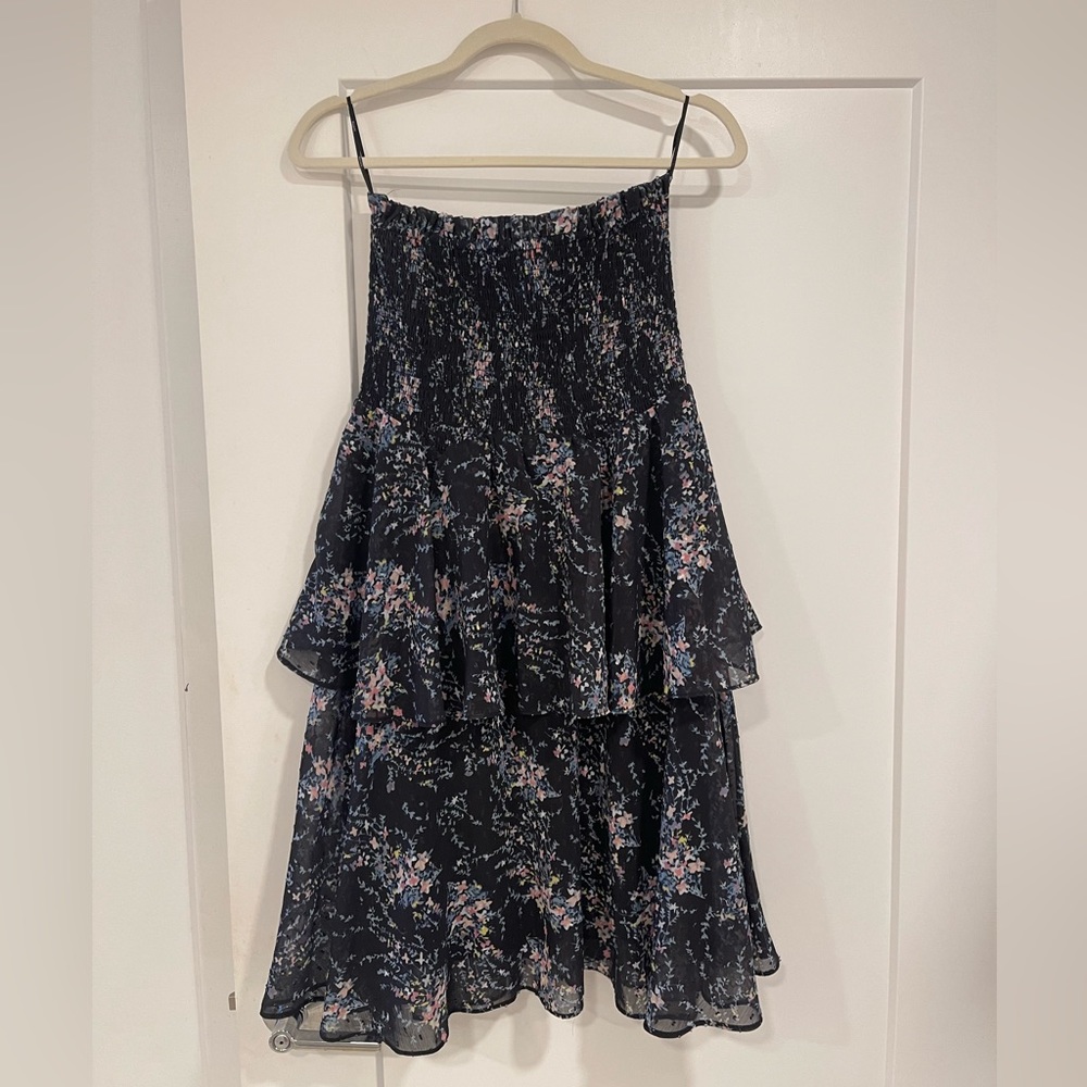 Strapless, mid length dress